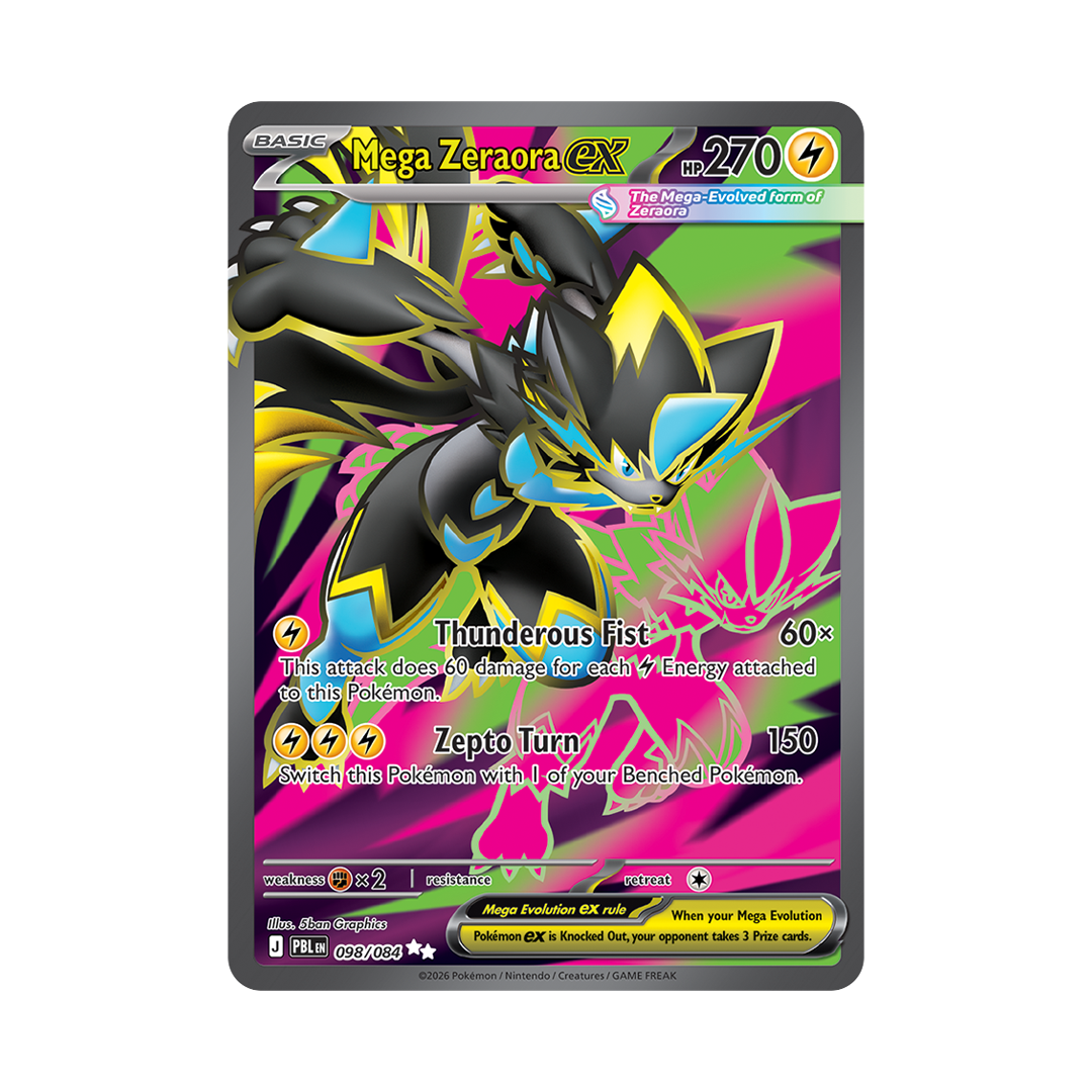 Mega Zeraora ex - Pitch Black - Ultra Rare - 098/084