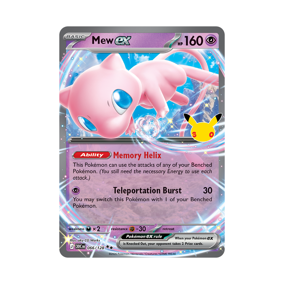Mew ex - 30th Celebration - Double Rare - 066/128