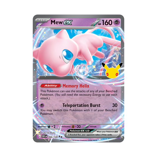 Mew ex - 30th Celebration - Double Rare - 066/128