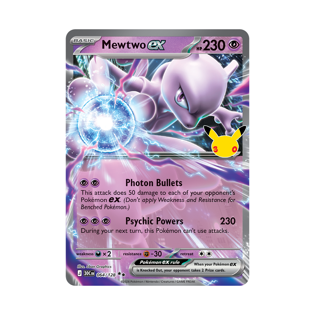 Mewtwo ex - 30th Celebration - Double Rare - 064/128