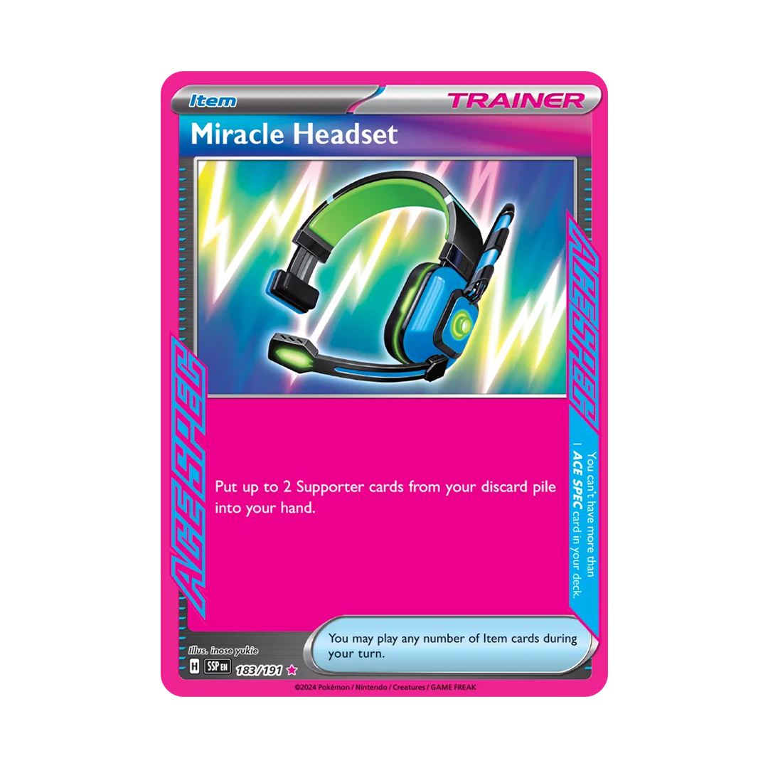 Miracle Headset - Surging Sparks - ACE SPEC Rare - 183/191