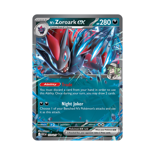 N's Zoroark ex - Ascended Heroes - Double Rare - 137/217