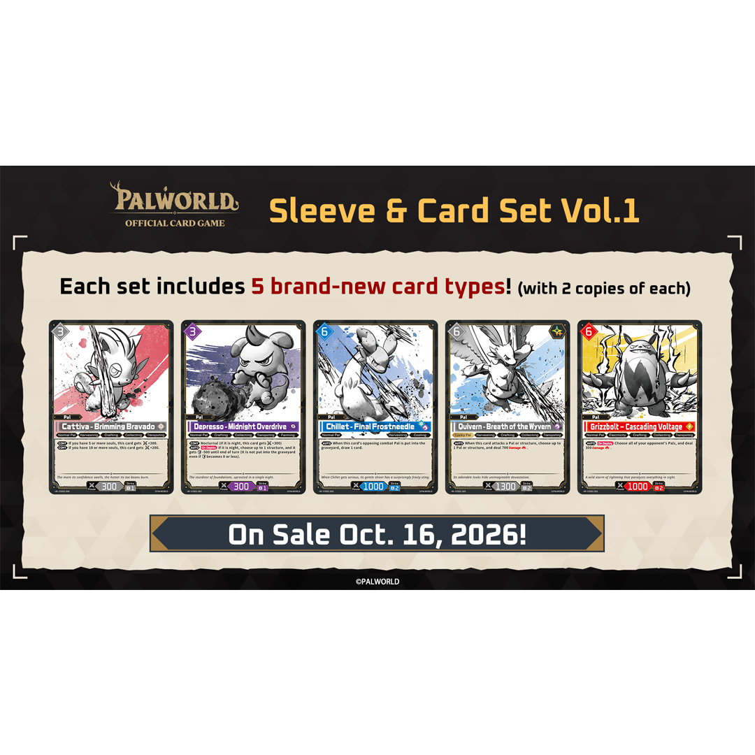 Palworld Official Card Game - Sleeve & Card Set Vol.1