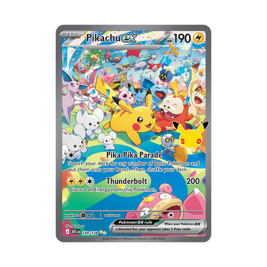 Pikachu ex - 30th Celebration - Special Illustration Rare - 149/128