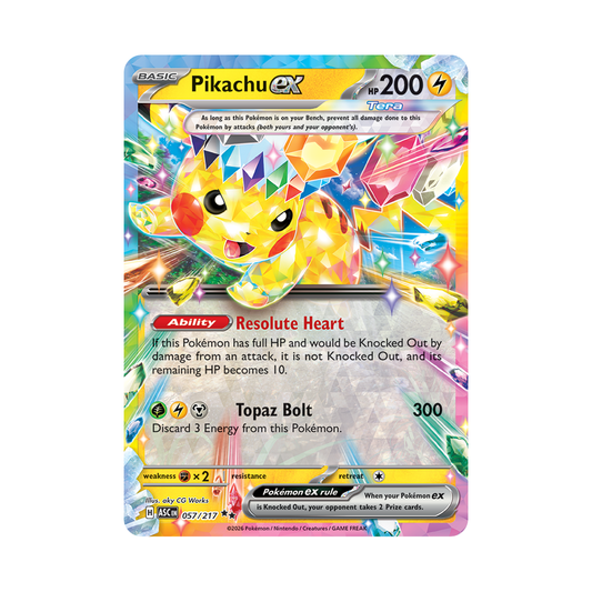Pikachu ex - Ascended Heroes - Double Rare - 057/217