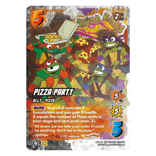 Pizza Party - Teenage Mutant Ninja Turtles - Ultra Rare - 123/186