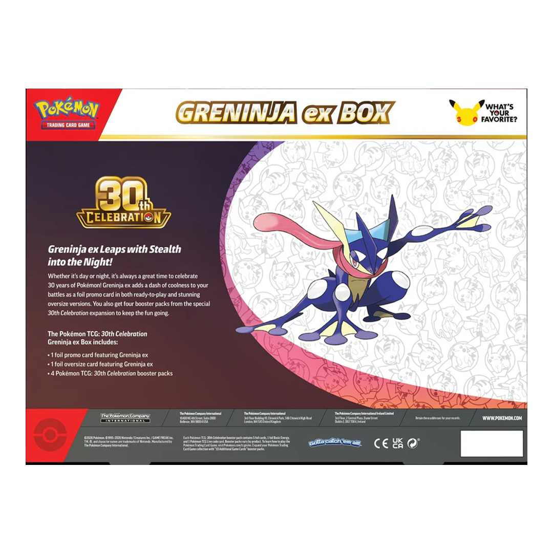 Pokémon TCG - 30th Celebration - Greninja ex - Collection Box