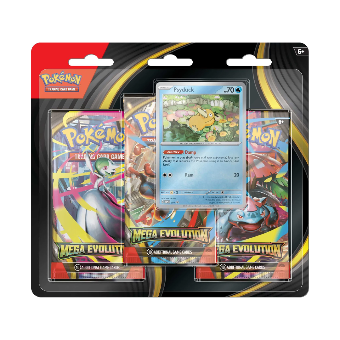 Pokémon TCG - Mega Evolution - 3 Pack Blister - Psyduck