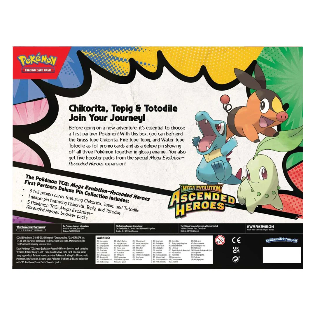 Pokémon TCG - Mega Evolution - Ascended Heroes - First Partners - Deluxe Pin Collection