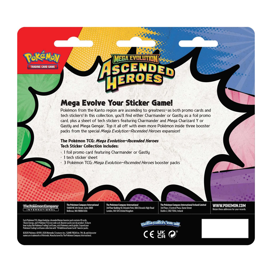 Pokémon TCG - Mega Evolution - Ascended Heroes - Tech Sticker Collection - Gastly