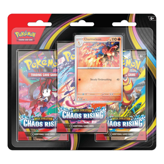 Pokemon TCG - Mega Evolution - Chaos Rising - 3 Pack Blister - Charmeleon