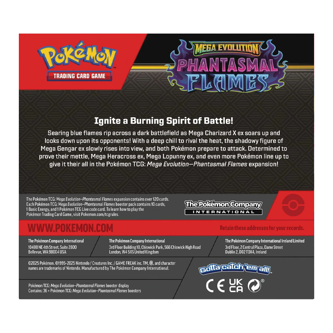 Pokémon TCG - Mega Evolution - Phantasmal Flames - Booster Box