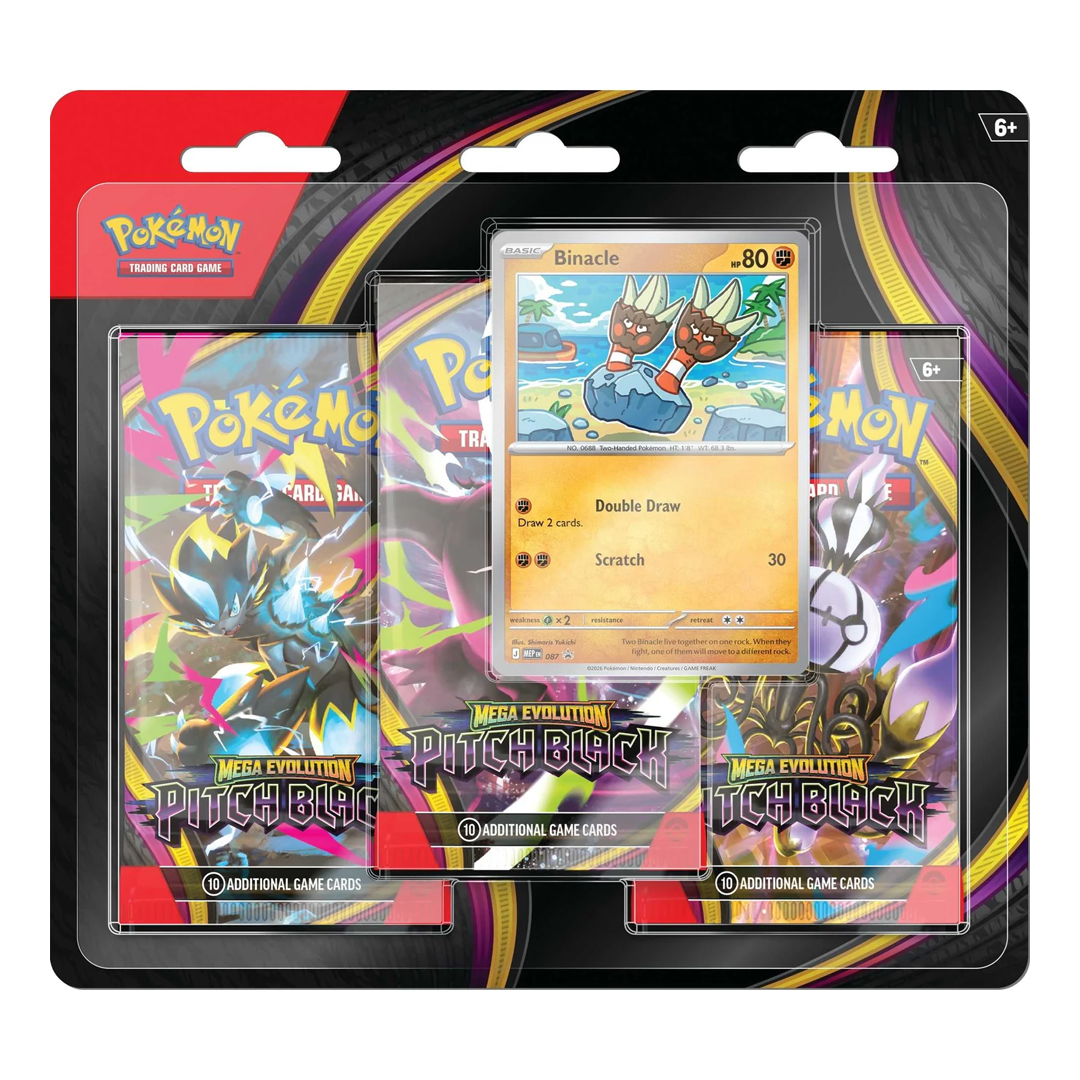 Pokemon TCG - Mega Evolution - Pitch Black - 3 Pack Blister - Binacle
