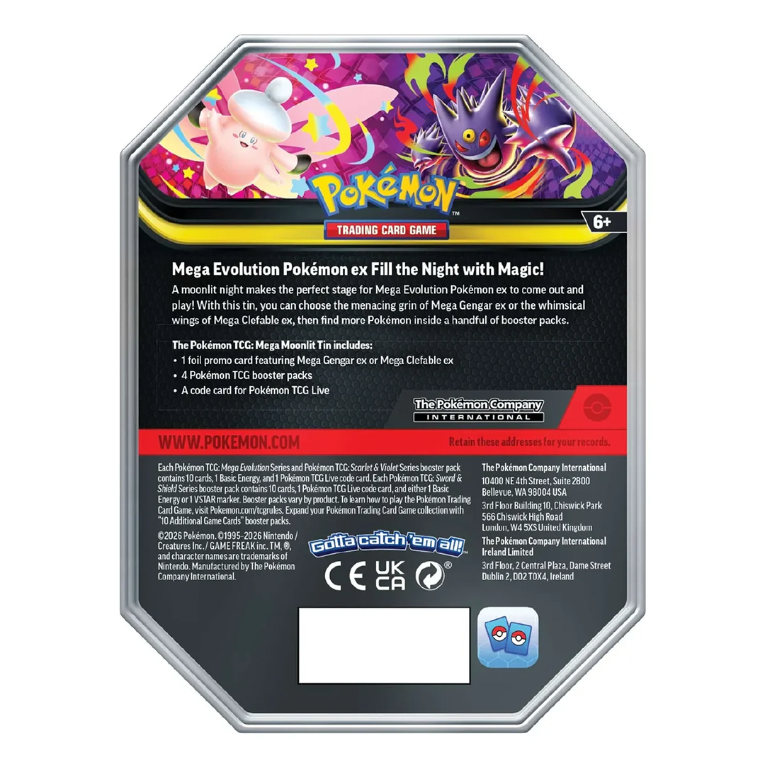 Pokemon TCG - Mega Moonlight Tin - Mega Clefable ex