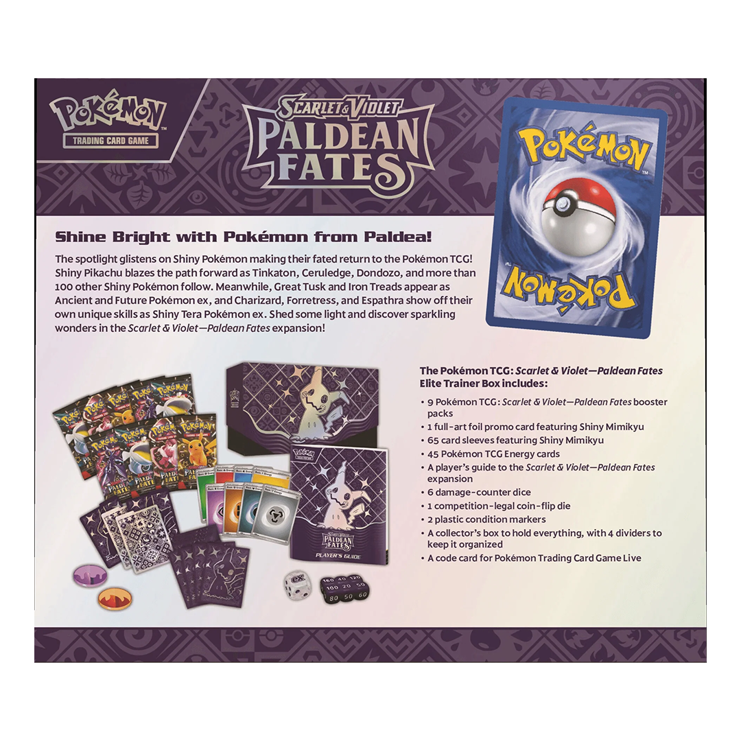 Pokemon TCG - Scarlet & Violet - Paldean Fates - Elite Trainer Box