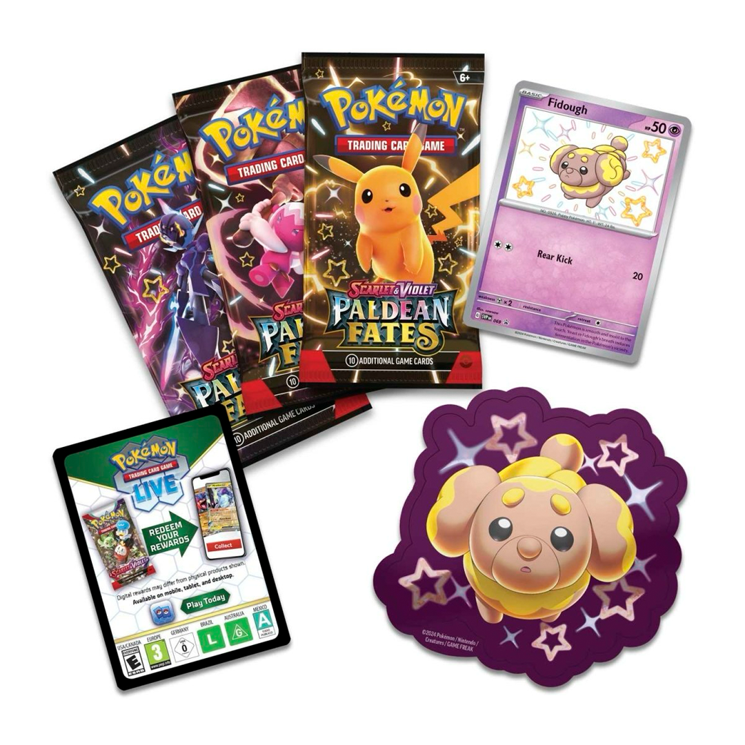 Pokemon TCG - Scarlet & Violet - Paldean Fates - Tech Sticker Collection - Fidough