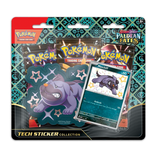 Pokemon TCG - Scarlet & Violet - Paldean Fates - Tech Sticker Collection - Maschiff