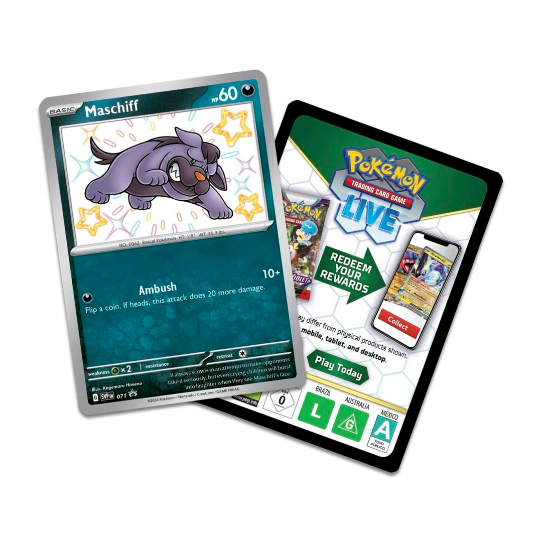 Pokemon TCG - Scarlet & Violet - Paldean Fates - Tech Sticker Collection - Maschiff