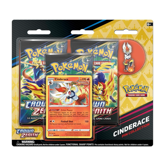 Pokemon TCG - Sword & Shield - Crown Zenith - Pin Collection - Cinderace