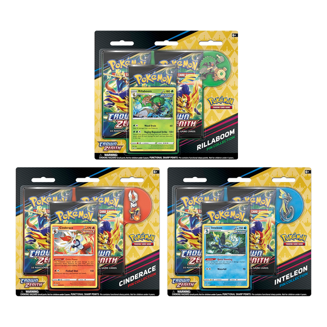 Pokémon TCG: Sword & Shield - Crown Zenith - Pin Collection Set