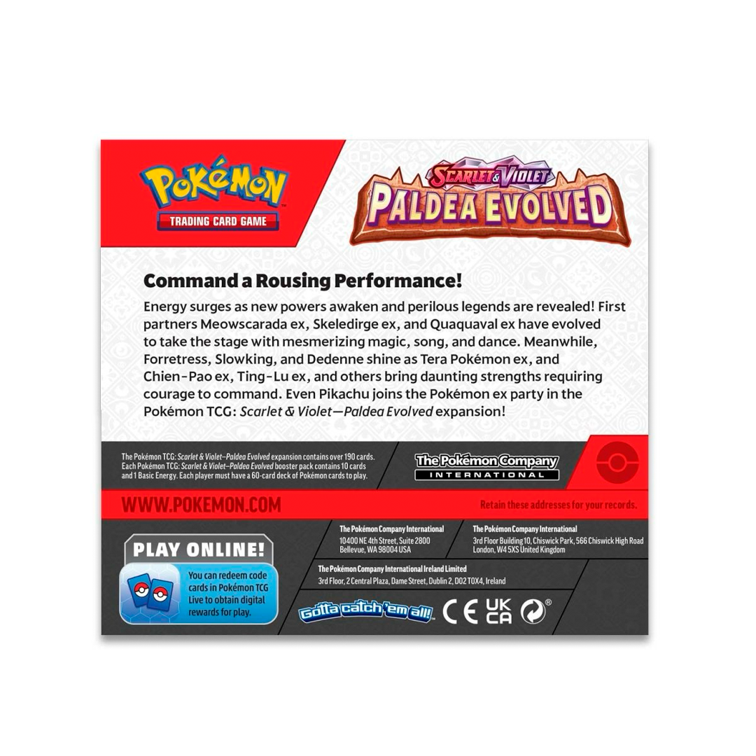 Pokemon TCG - Scarlet & Violet - Paldea Evolved Booster Box (36 Packs) Binderly Pokemon TCG - Scarlet & Violet - Paldea Evolved Booster Box (36 Packs) Binderly