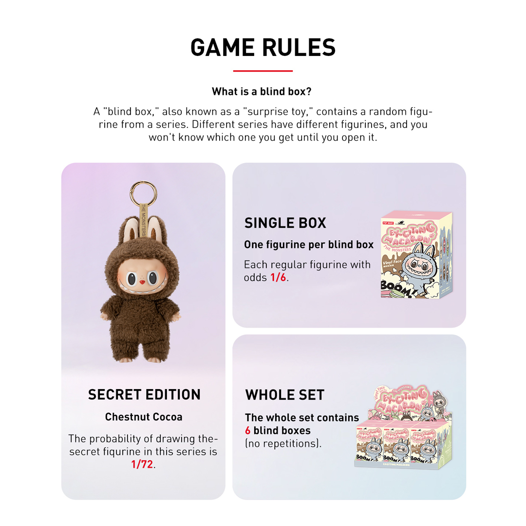 Pop Mart - Labubu - Exciting Macaron - Vinyl Plush - Blind Box