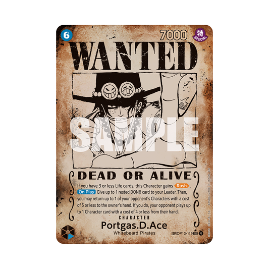 Portgas.D.Ace (Wanted Poster) - Carrying On His Will - SEC - OP13-119 (ERROR)