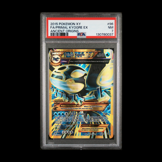 Primal Kyogre EX (Shiny Full Art) - Ancient Origins - Ultra Rare - 96/98 - PSA 7