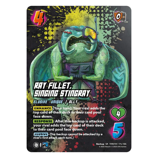 Ray Fillet, Singing Stingray - Teenage Mutant Ninja Turtles - Secret Rare - 174/186