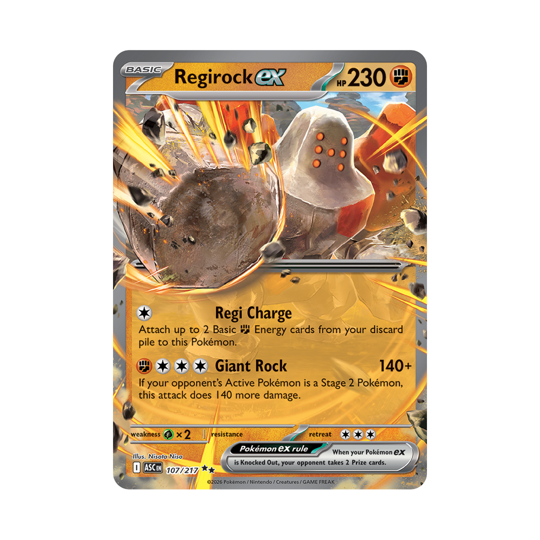Regirock ex - Ascended Heroes - Double Rare - 107/217