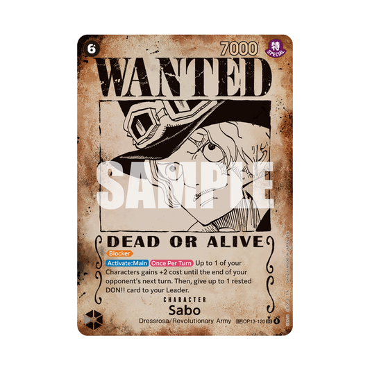 Sabo (Wanted Poster) - Carrying On His Will - SEC - OP13-120