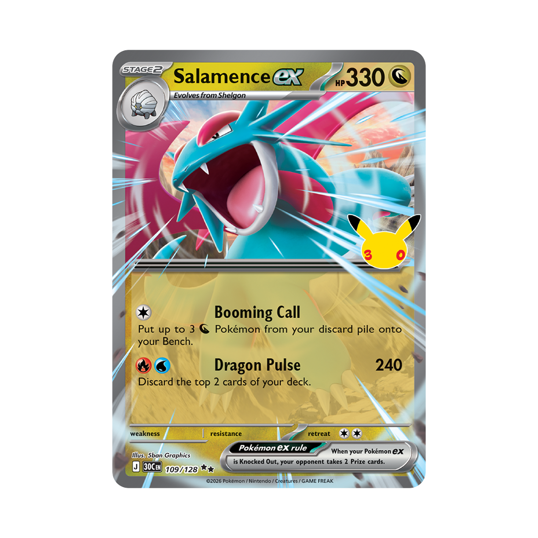 Salamence ex - 30th Celebration - Double Rare - 109/128