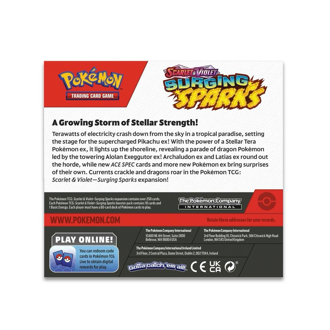 surging sparks uk booster box Pokemon TCG - Scarlet & Violet - Surging Sparks