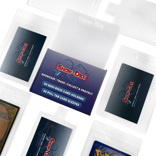 Show-Dex - Semi Rigid Card Holders & Pull Tab Sleeves - 50 Pack