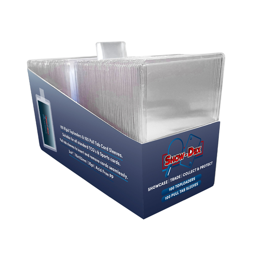Show-Dex Toploaders & Pull Tab Card Sleeves 100 Pack