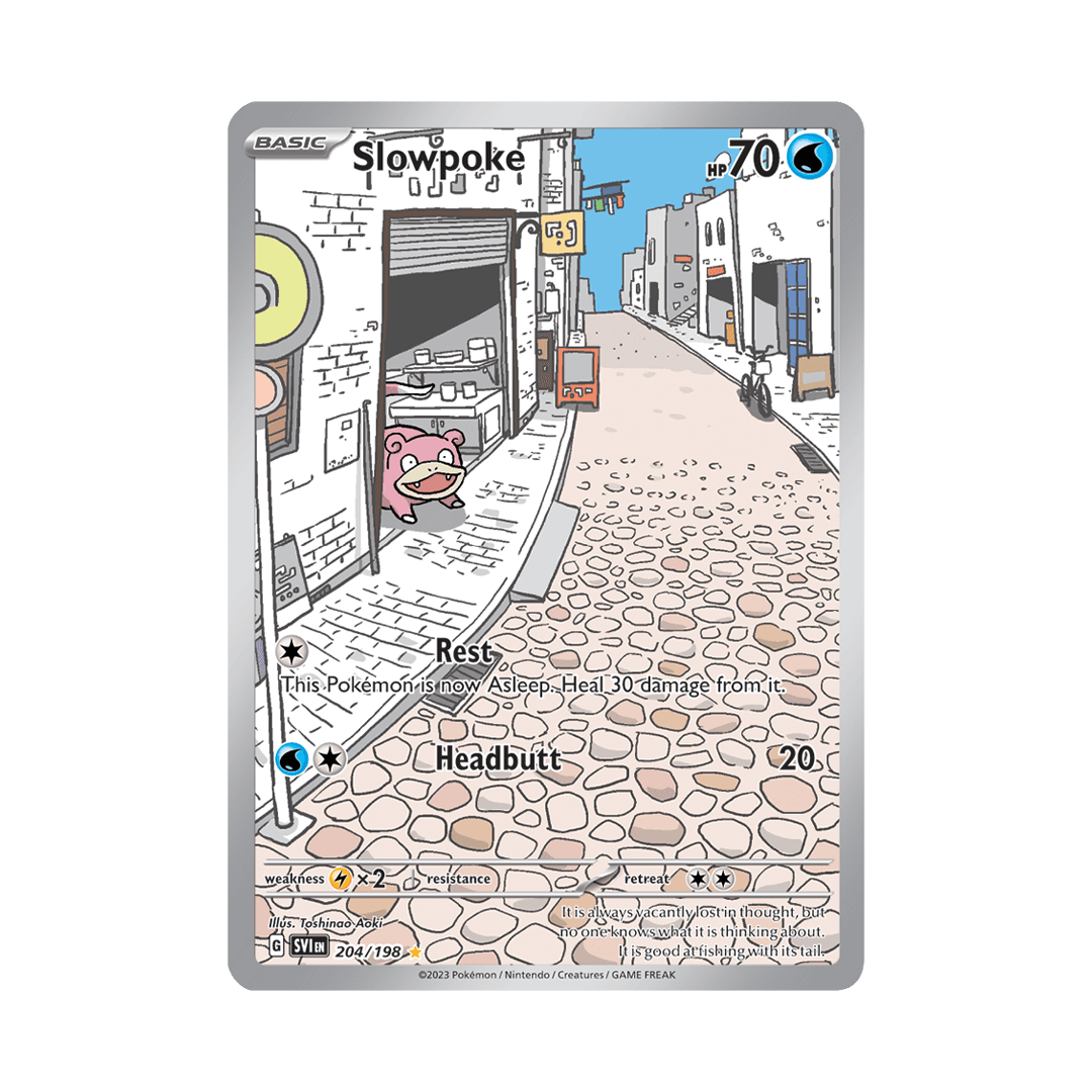 Slowpoke - Scarlet & Violet Base Set - Illustration Rare - 204/198