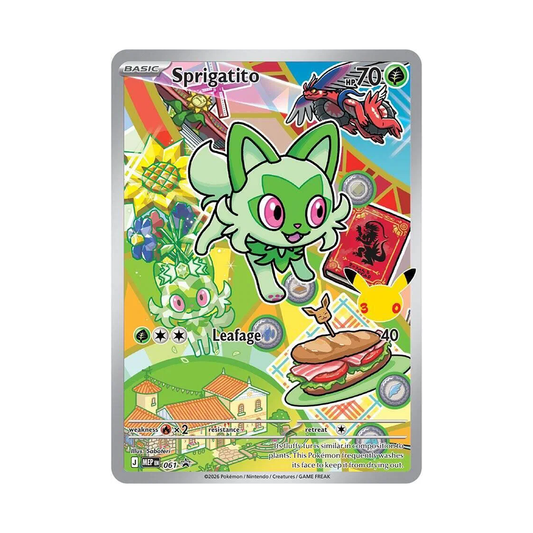 Sprigatito - First Partner Illustration Series 3 - MEP-061