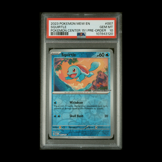 Squirtle (Pokemon Center Exclusive) - Scarlet & Violet Promo - 007/165 - PSA 10
