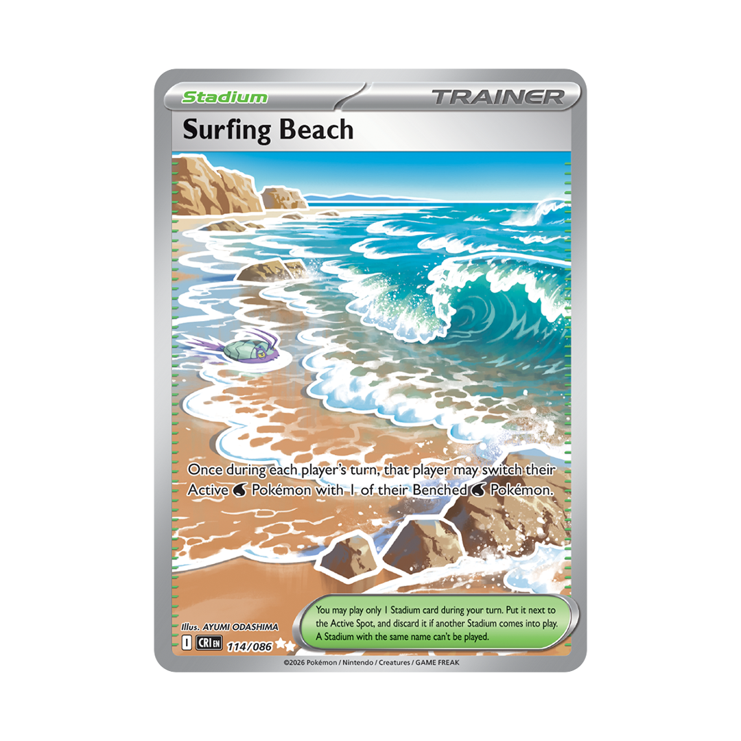 Surfing Beach - Chaos Rising - Ultra Rare - 114/086