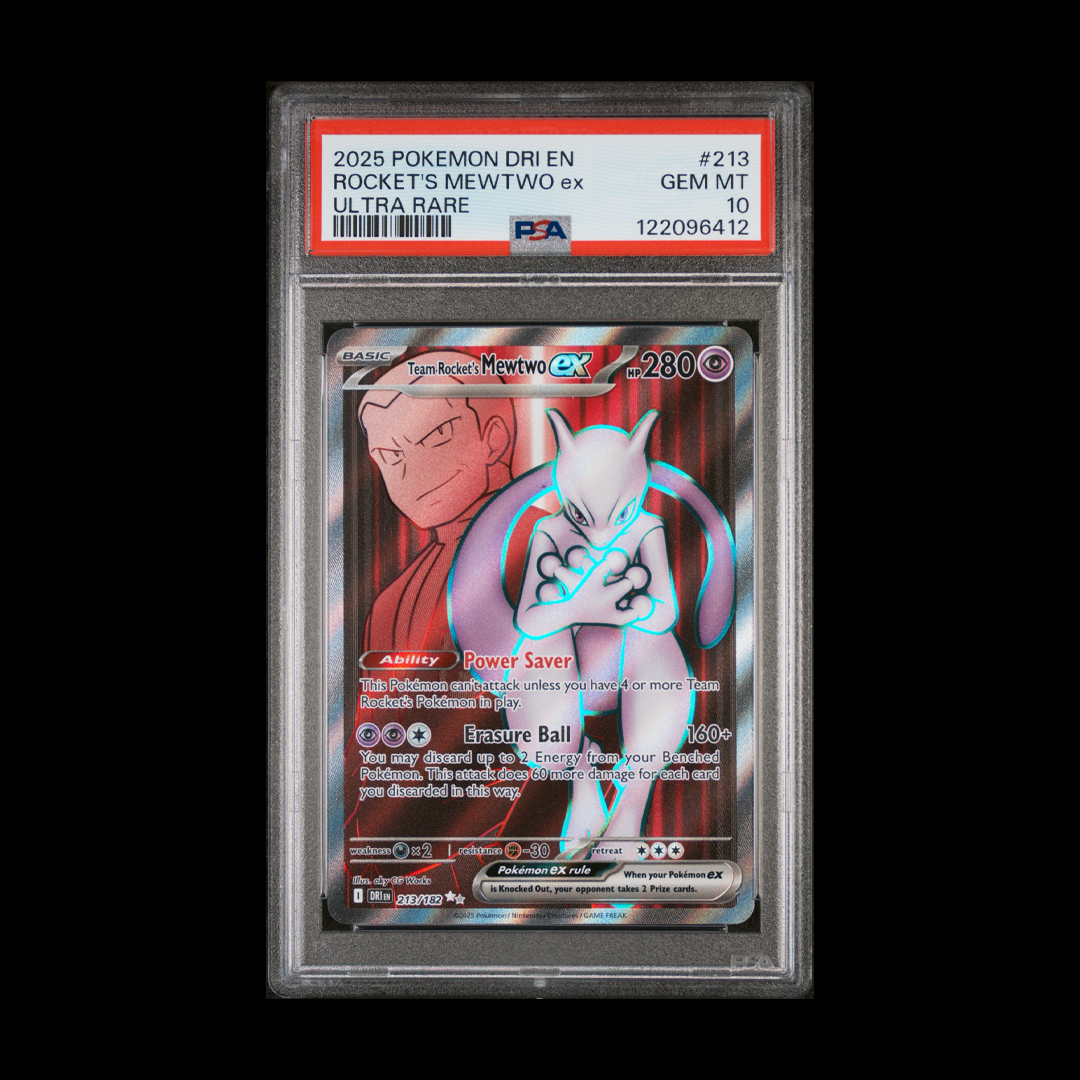 Team Rocket's Mewtwo ex - Destined Rivals - Ultra Rare - 213/182 - PSA 10