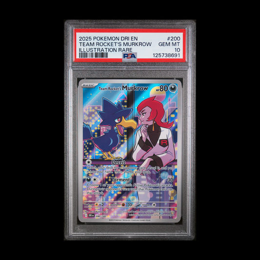 Team Rocket's Murkrow - Destined Rivals - Illustration Rare - 200/182 - PSA 10