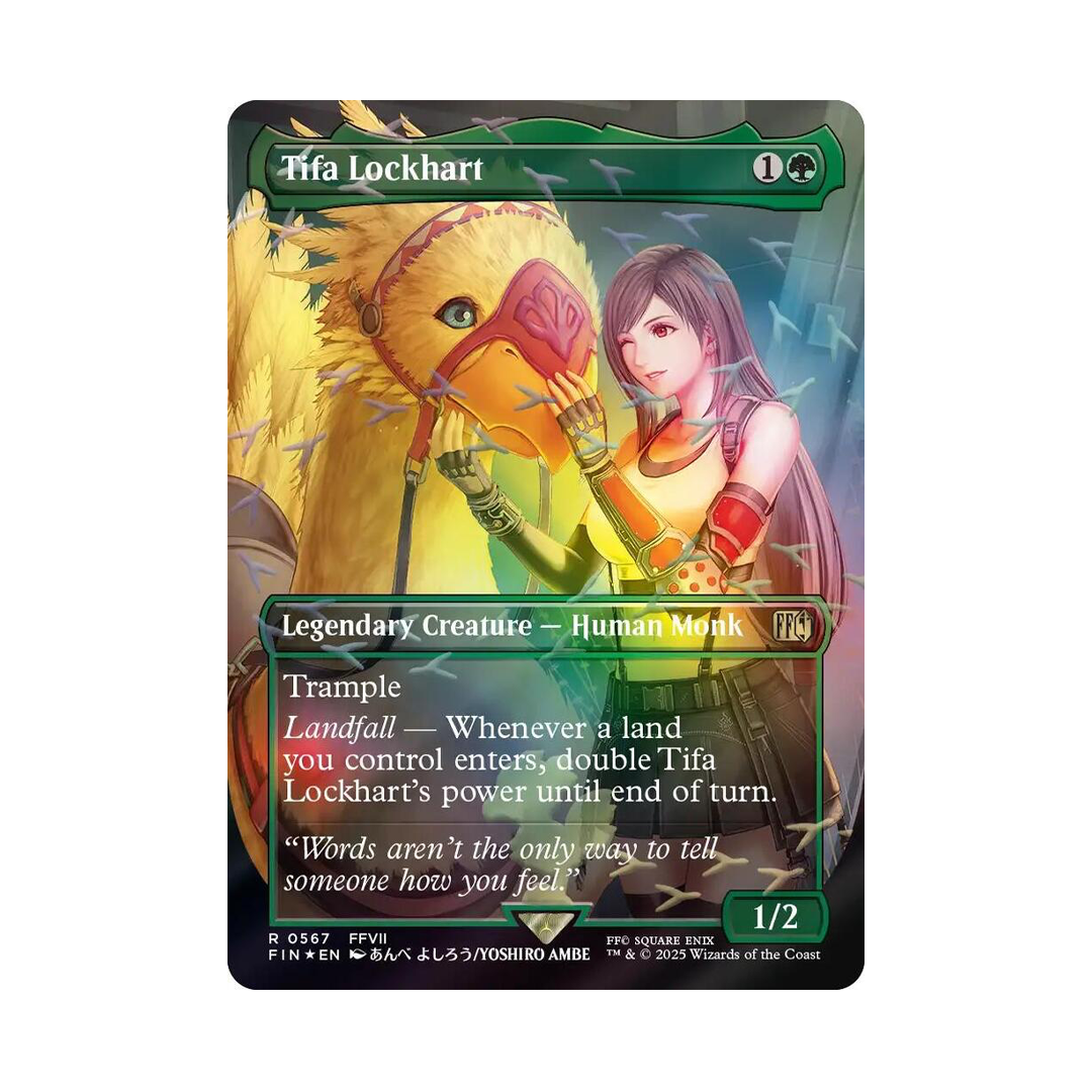 Tifa Lockhart 0567 (Borderless) - Chocobo Track Foil - Universes Beyond: Final Fantasy