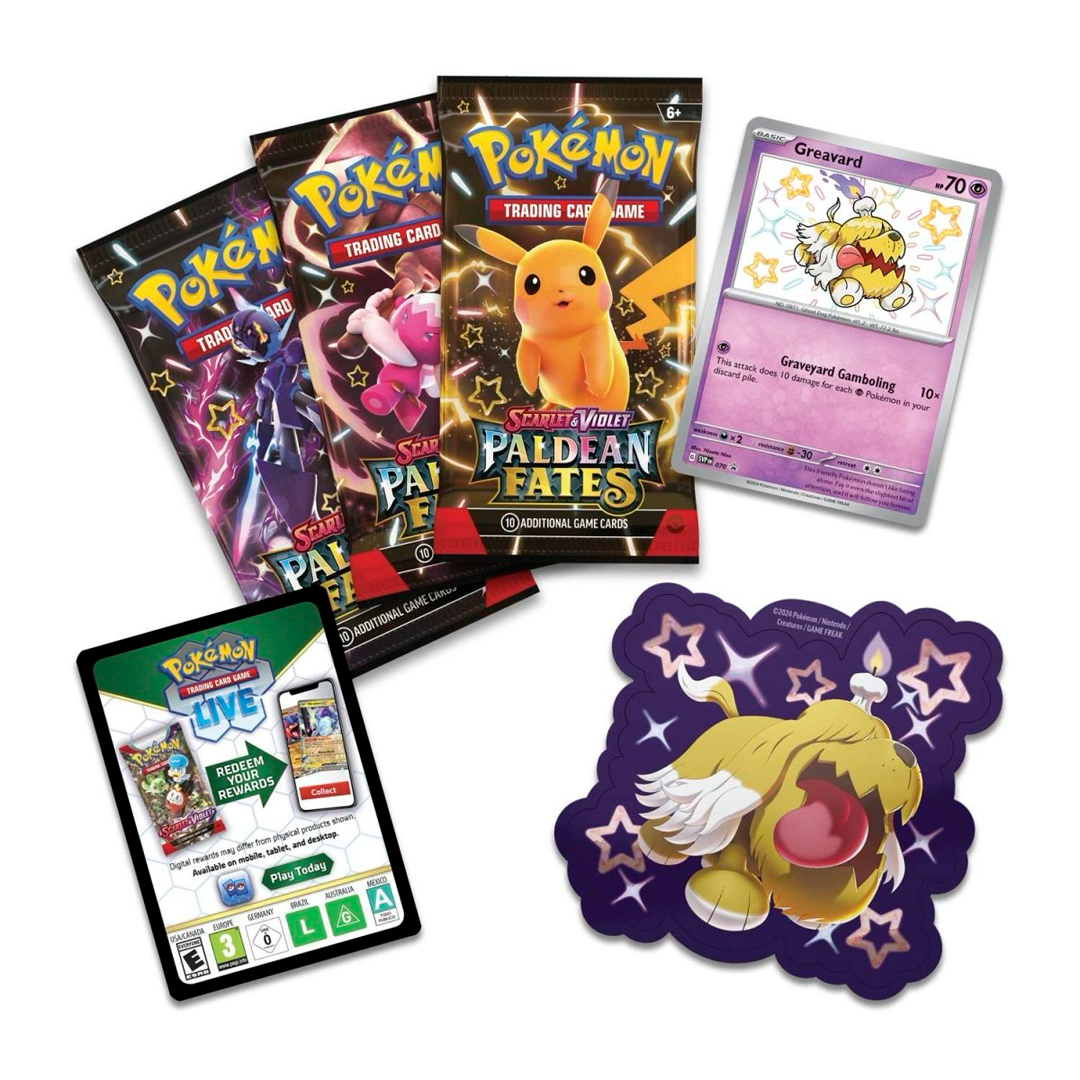 Pokemon TCG - Scarlet & Violet - Paldean Fates - Tech Sticker Collection - Greavard