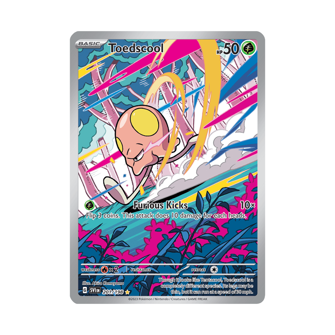 Toedscool - Scarlet & Violet Base Set - Illustration Rare - 201/198