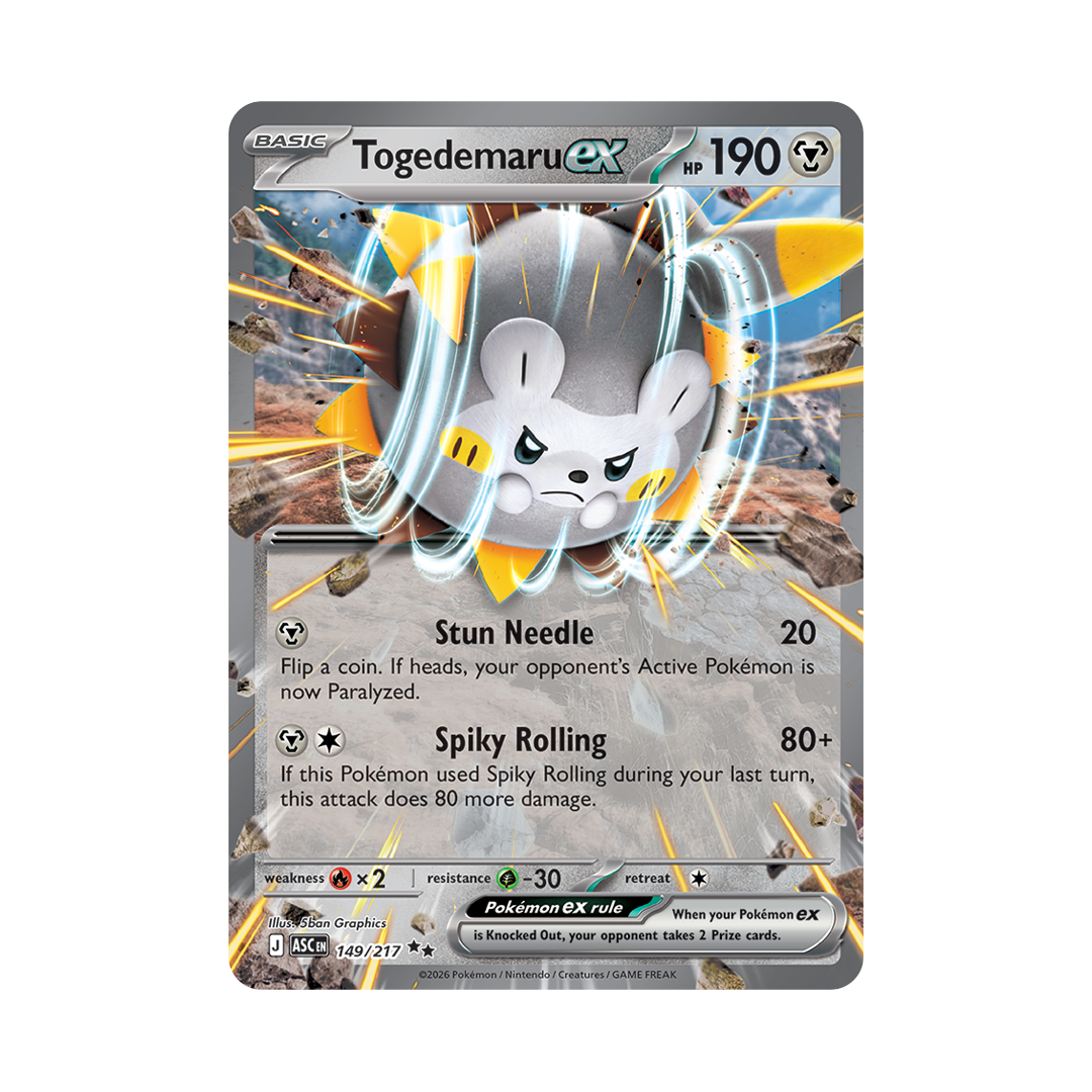 Togedemaru ex - Ascended Heroes - Double Rare - 149/217