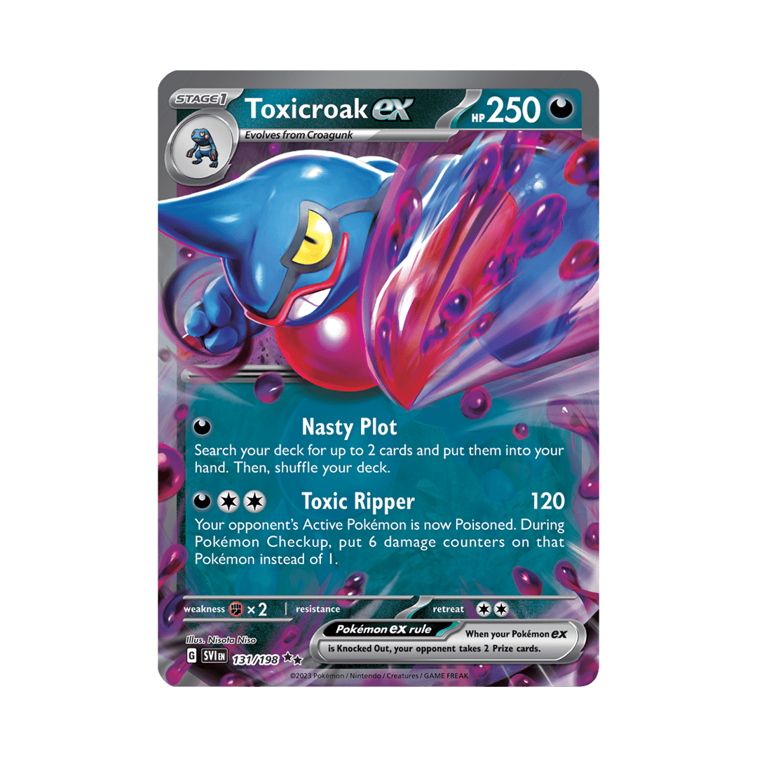 Toxicroak ex - Scarlet & Violet - Base Set - Double Rare - 131/198