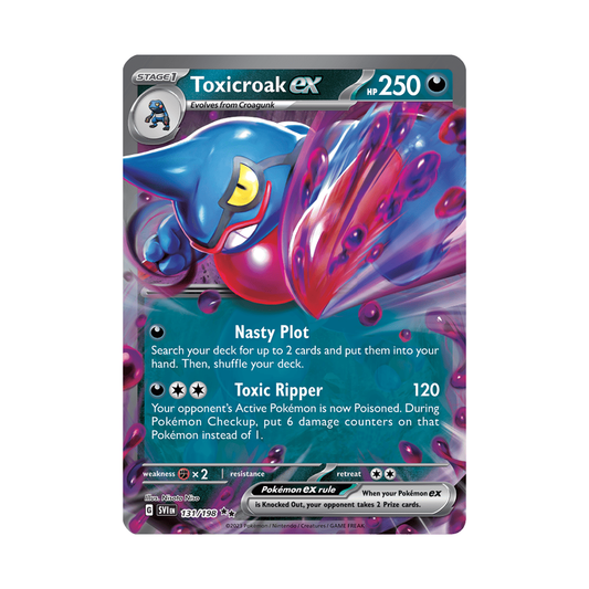 Toxicroak ex - Scarlet & Violet - Base Set - Double Rare - 131/198