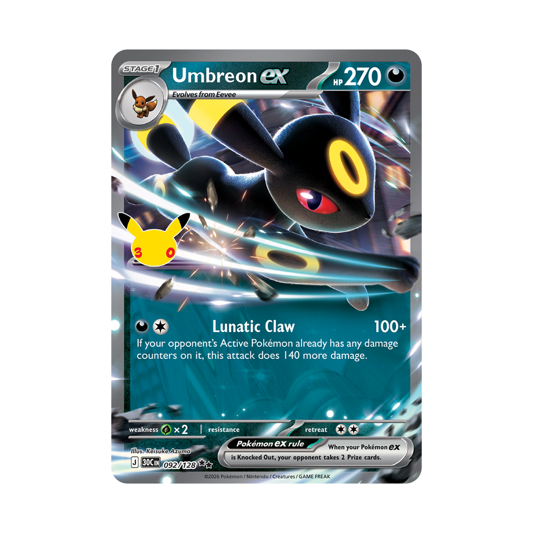 Umbreon ex - 30th Celebration - Double Rare - 092/128