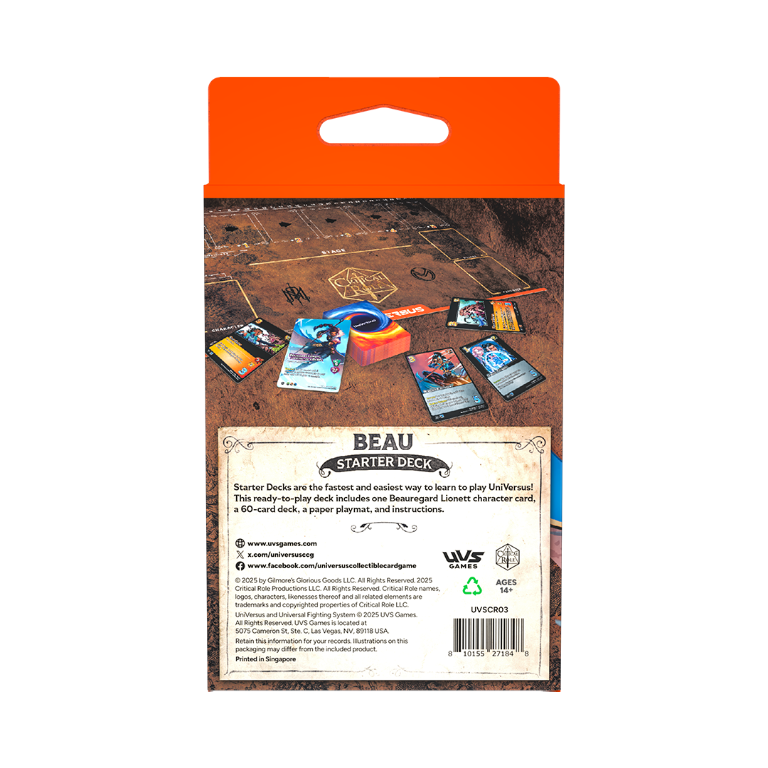 UniVersus CCG - Critical Role - Percy Starter Deck - Beau