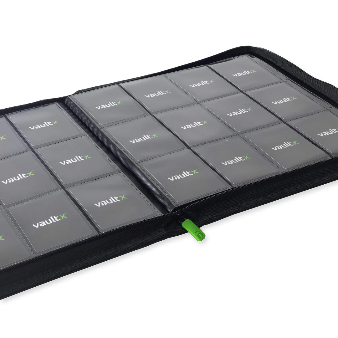 Vault X - 12-Pocket Exo-Tec® Zip Binder - Signature Black